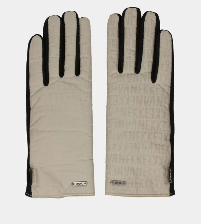 Black And Beige Contemporary Gloves | Anekke New