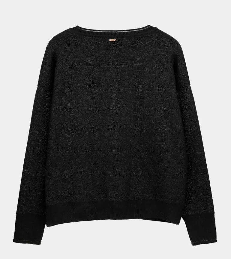 Black Contemporary Sweater | Anekke Flash Sale