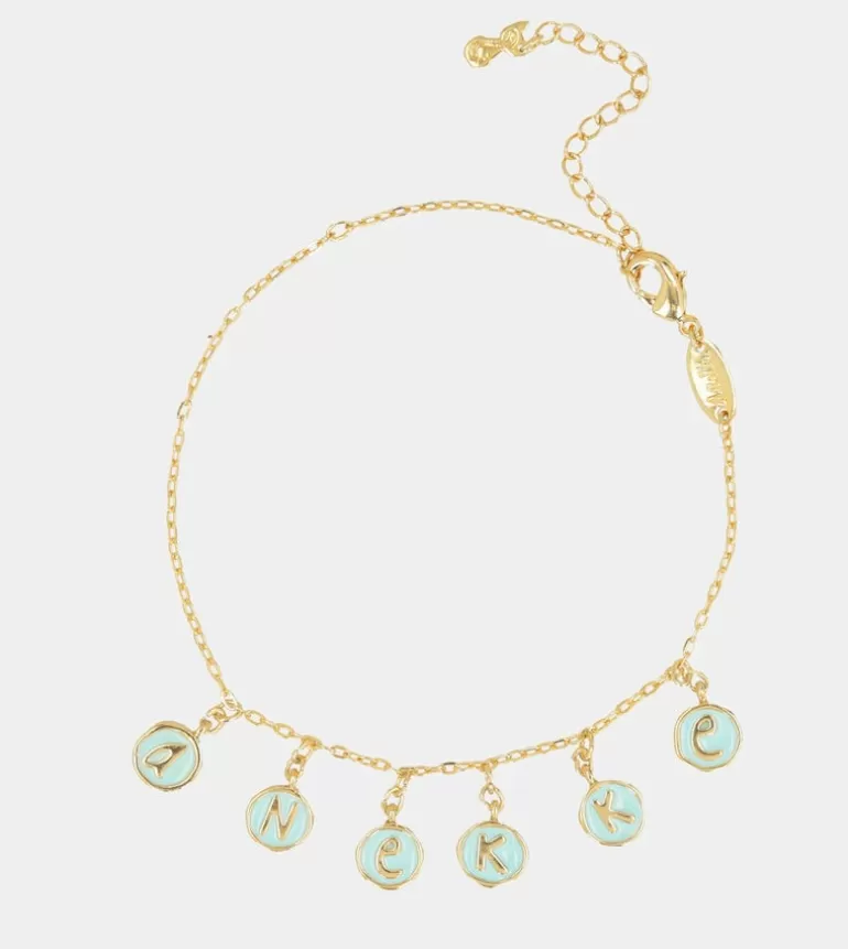 Calm Gold Plated Anklet With Gold Plated Stones | Anekke Store