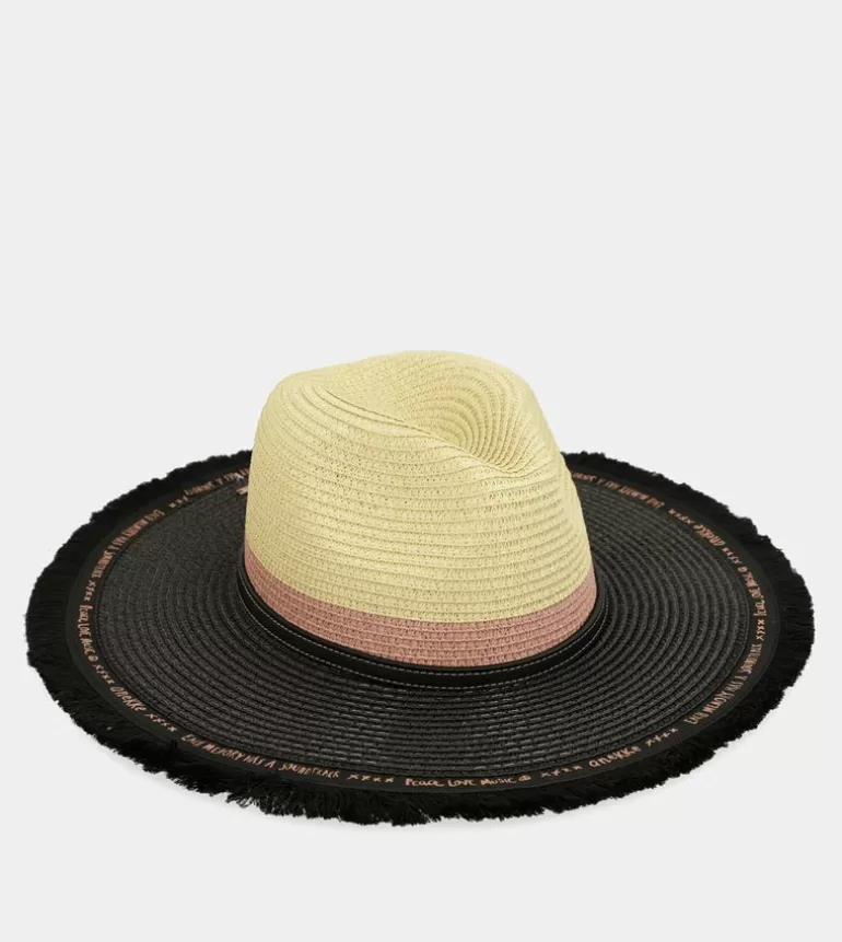 Contrast Raffia Hat | Anekke Shop