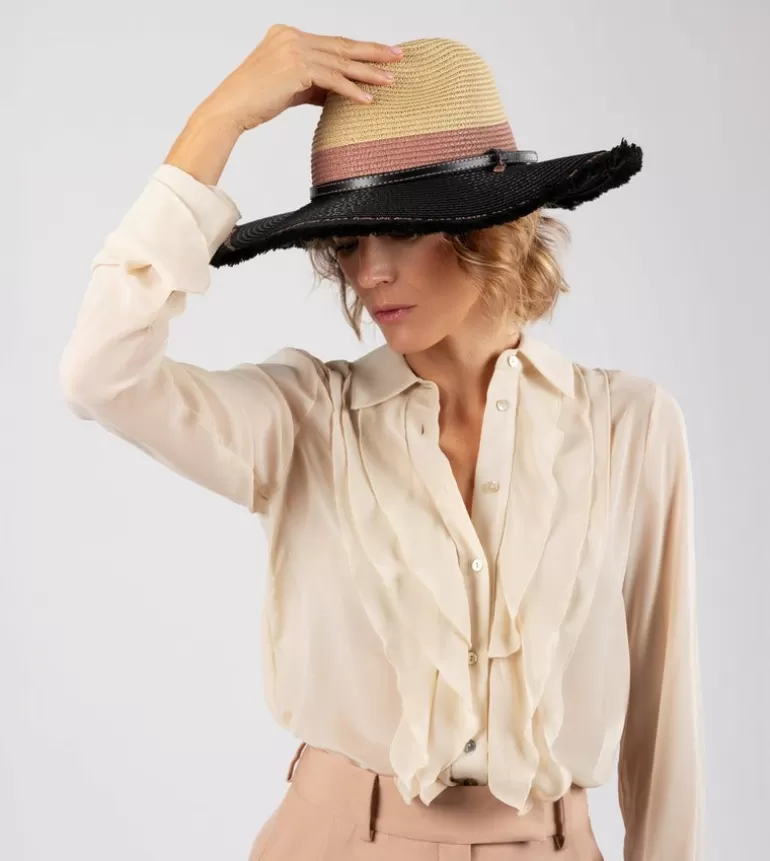 Contrast Raffia Hat | Anekke Shop