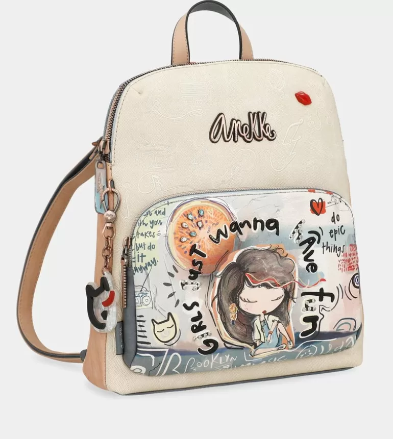 Fun & Music Backpack With Front Pocket Fun & Music | Anekke Fashion