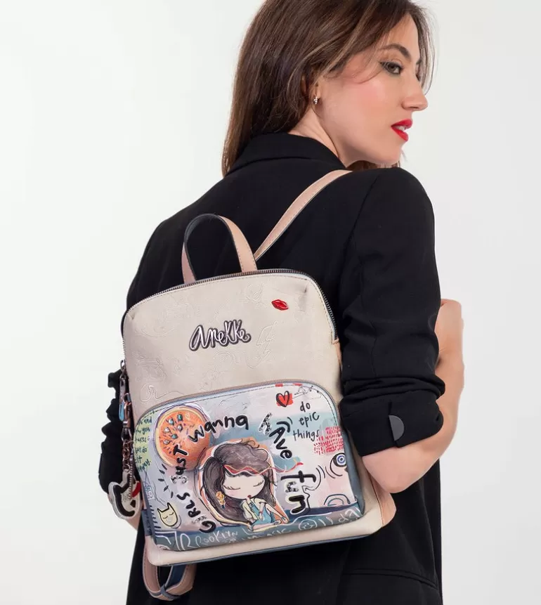 Fun & Music Backpack With Front Pocket Fun & Music | Anekke Fashion