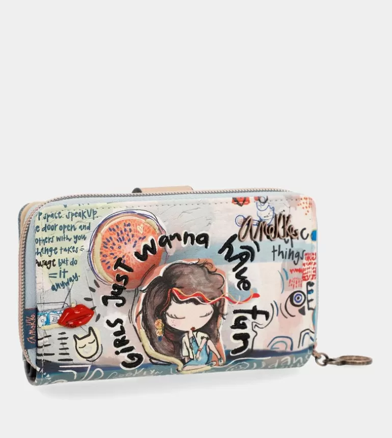 Fun & Music Large Printed Wallet | Anekke Cheap