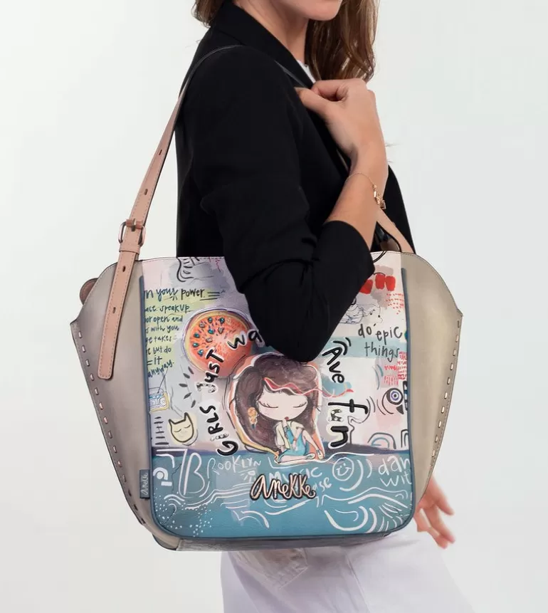 Fun & Music Oval Shopper Bag | Anekke Best