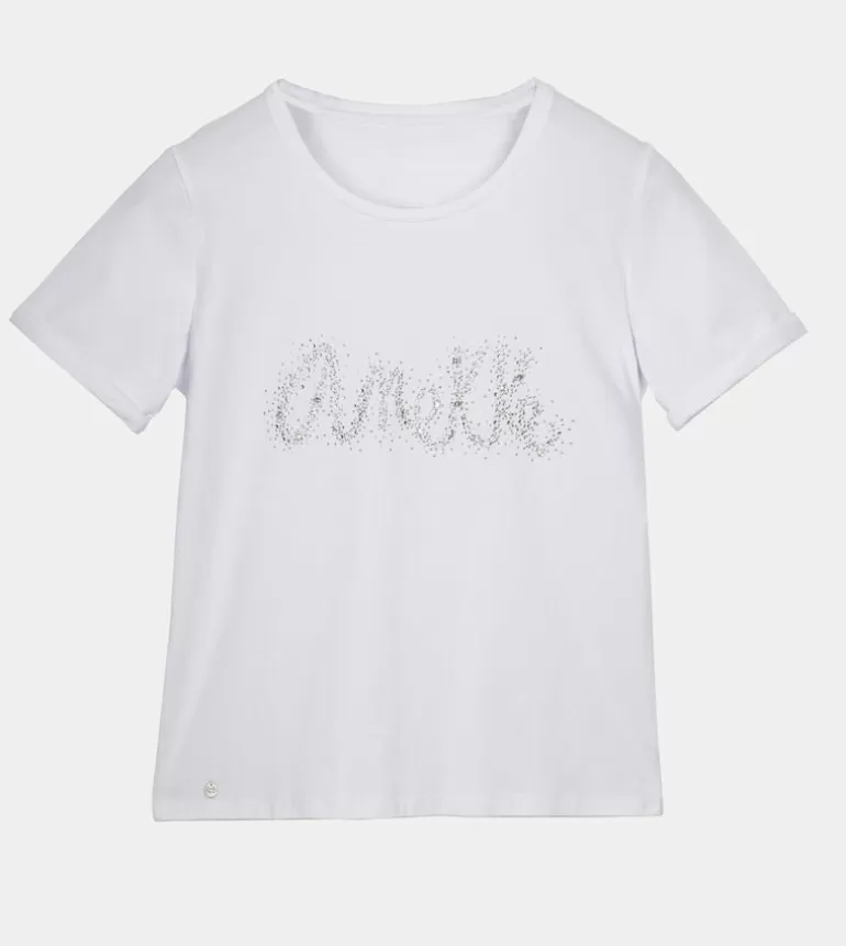 Glitter White T-Shirt | Anekke Hot