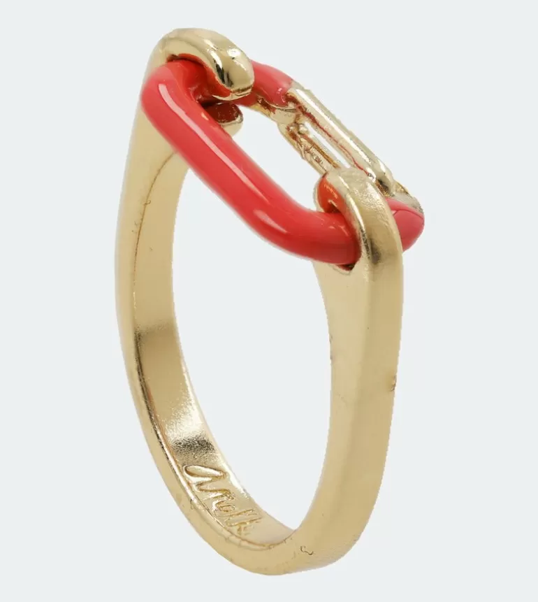 Gold Carabiner Ring | Anekke Fashion