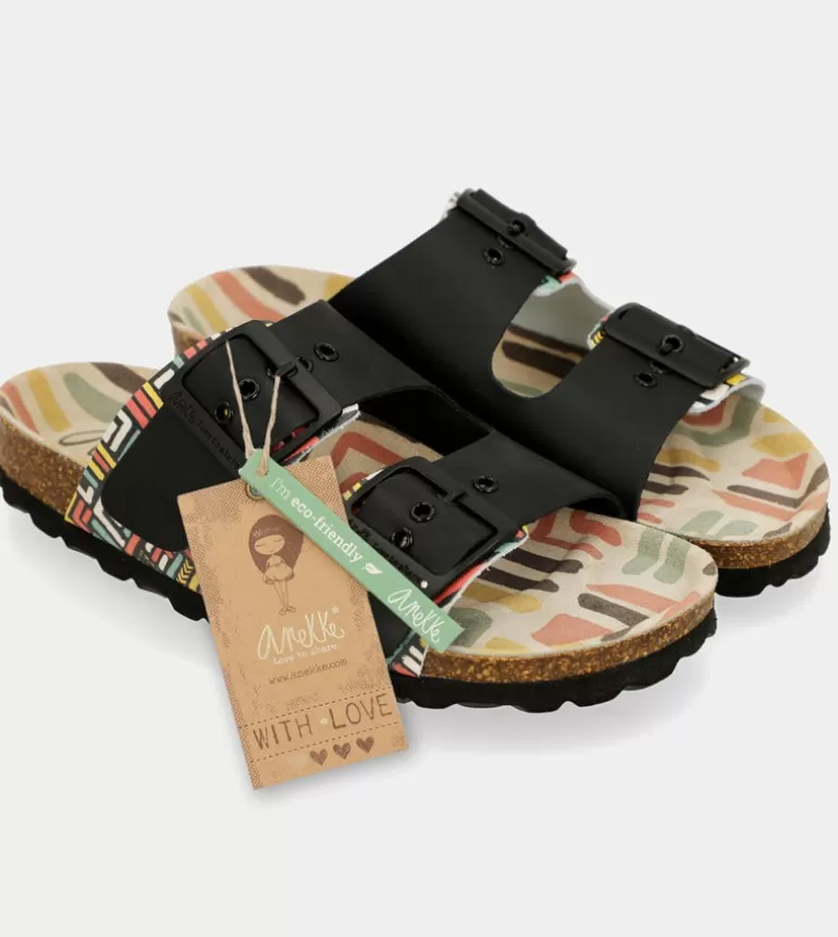 Kene Black Women'S Bio Sandals | Anekke Discount