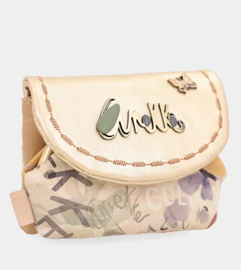 Nature Pachamama Gold Flap Wallet | Anekke Fashion