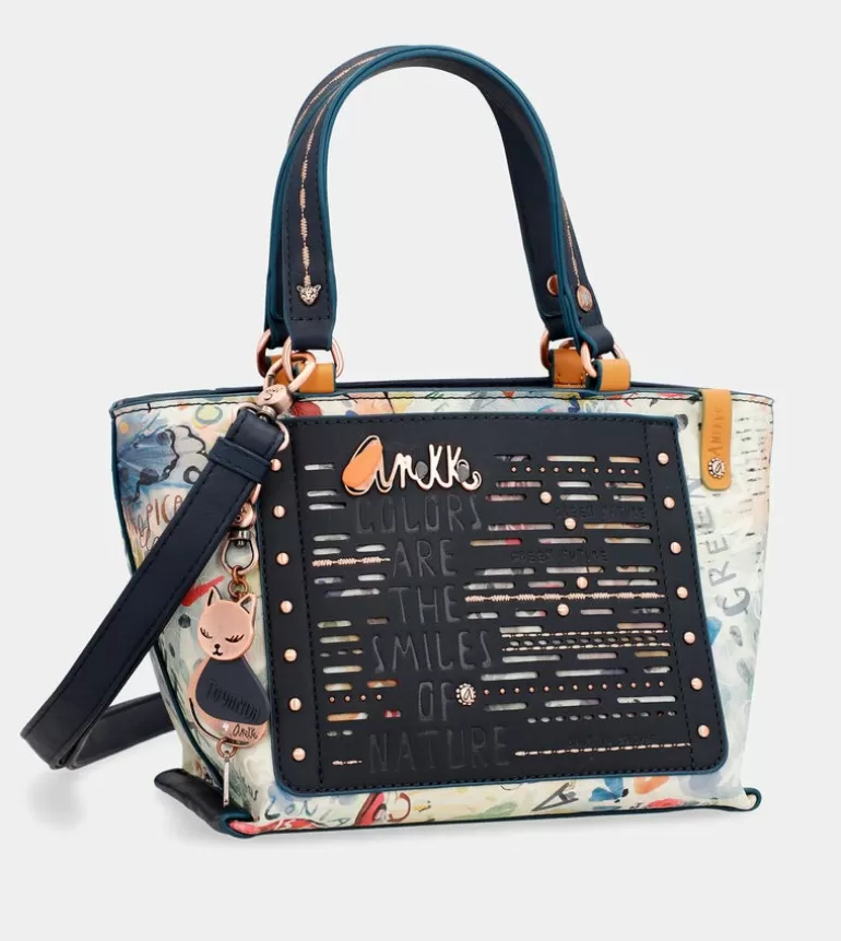 Nature Pachamama Navy Blue Tote Bag | Anekke Flash Sale