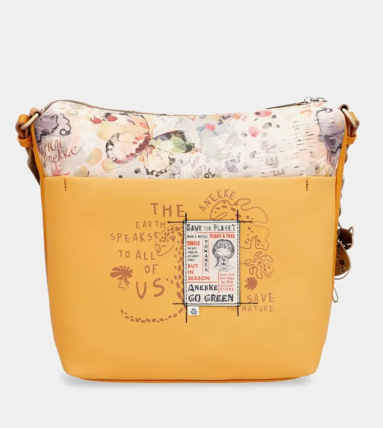 Nature Pachamama Ochre Large Messenger Bag | Anekke Shop