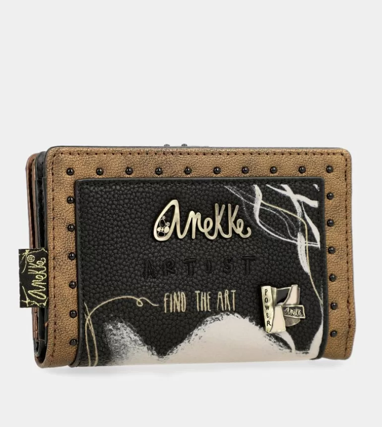 Nature Shodo Black Flexible Rfid Wallet | Anekke New