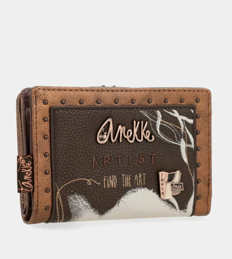 Nature Shodo Brown Flexible Rfid Wallet | Anekke Clearance