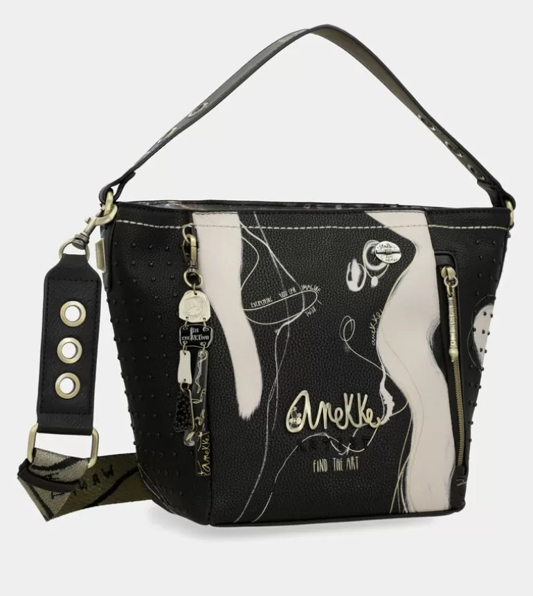 Nature Shodo Medium Black Handbag | Anekke Outlet