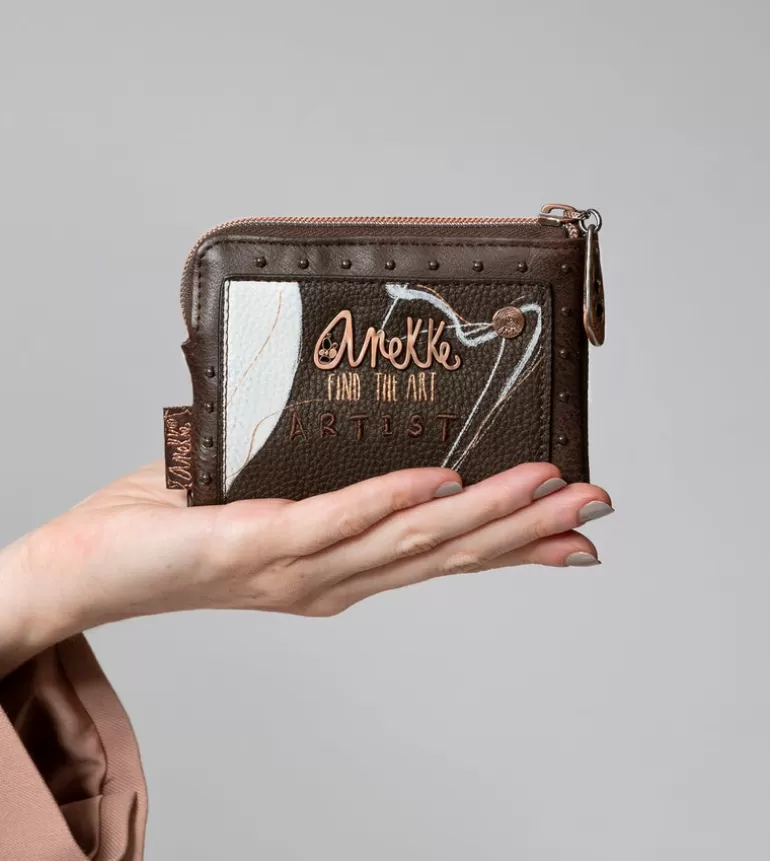 Nature Shodo Small Brown Rfid Wallet | Anekke Shop