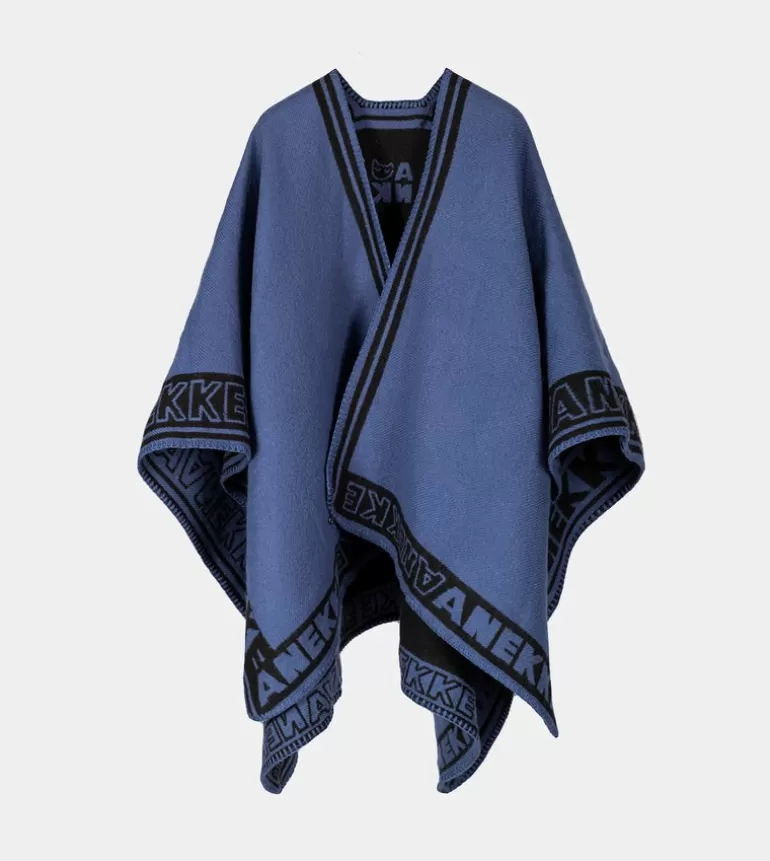 Navy Blue Shodo Poncho | Anekke Flash Sale