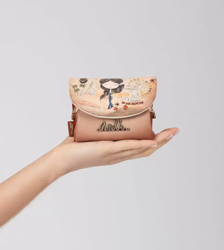 Peace & Love Camel Coin Purse With Flap | Anekke Online