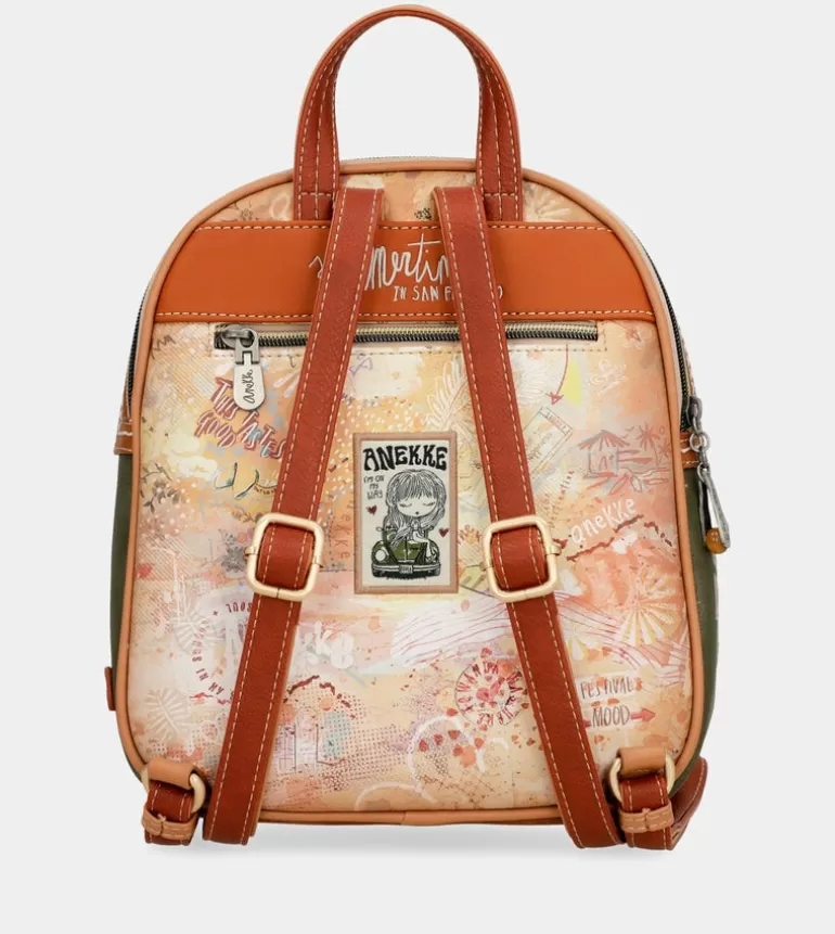 Peace & Love Camel Medium Backpack | Anekke Cheap