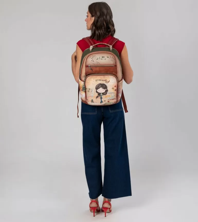 Peace & Love Camel School Backpack | Anekke Sale