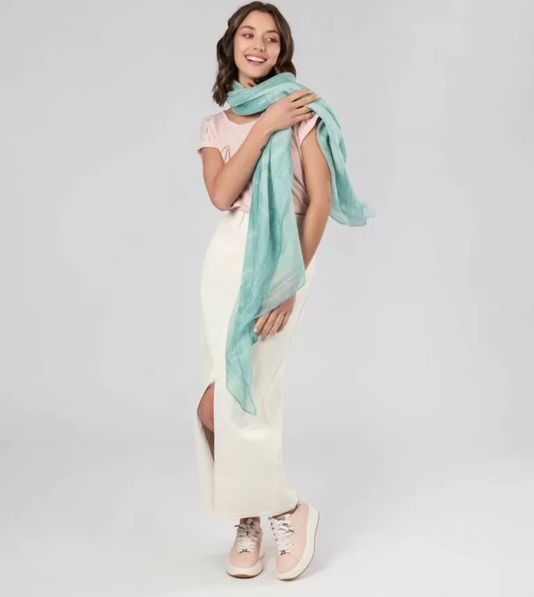 Peace & Love Green Scarf | Anekke Store