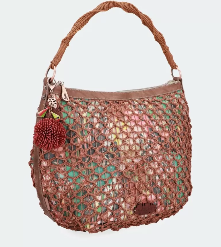 Printed Raffia Crossbody Bag | Anekke Online