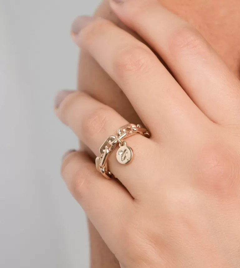 Ring With Golden Medal | Anekke Discount