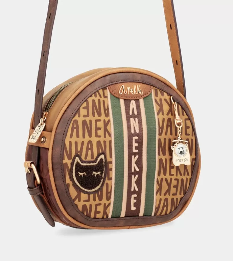 Round Shoulder Bag With Urban Logo | Anekke Fashion