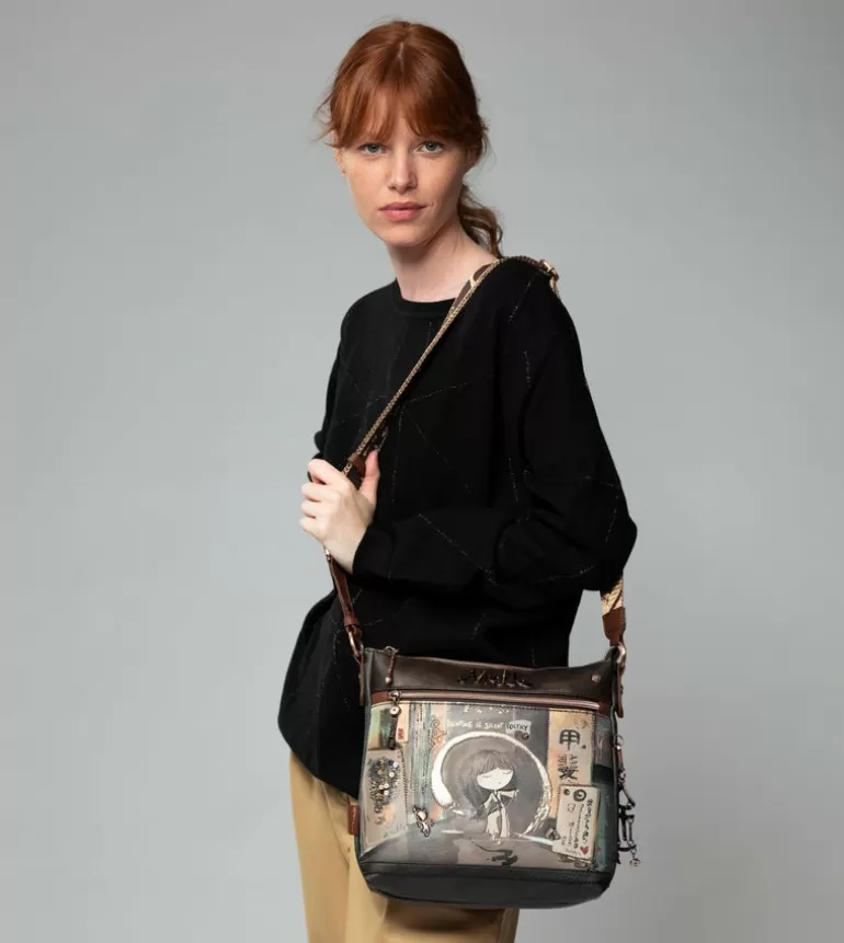 Shoen Medium Brown Shoulder Bag | Anekke Best