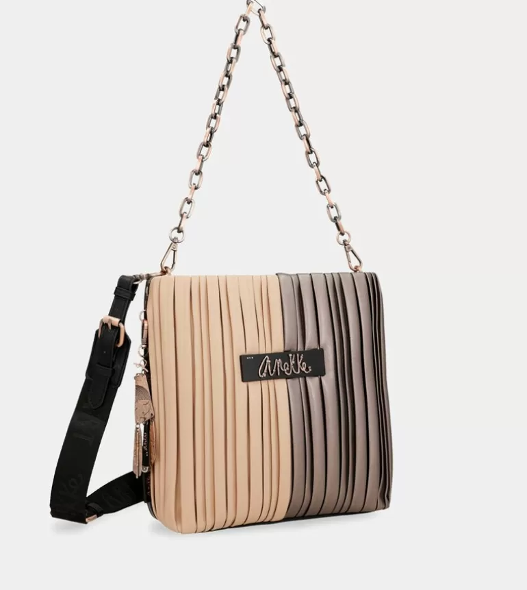 Shoen Palette Double-Sided Pleated Shoulder Bag | Anekke Fashion