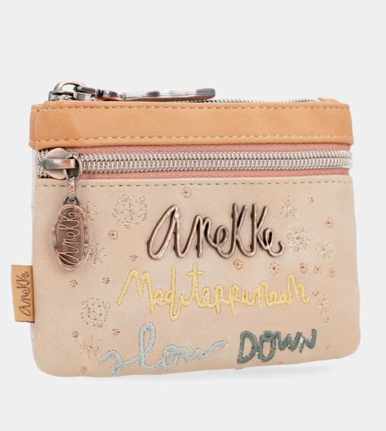 Slow Life Double Zipper Coin Purse | Anekke Online