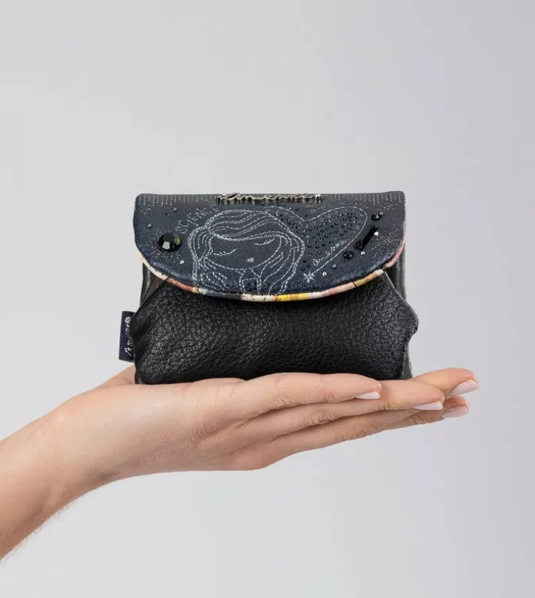 Studio Navy Blue Coin Purse With Flap | Anekke Clearance