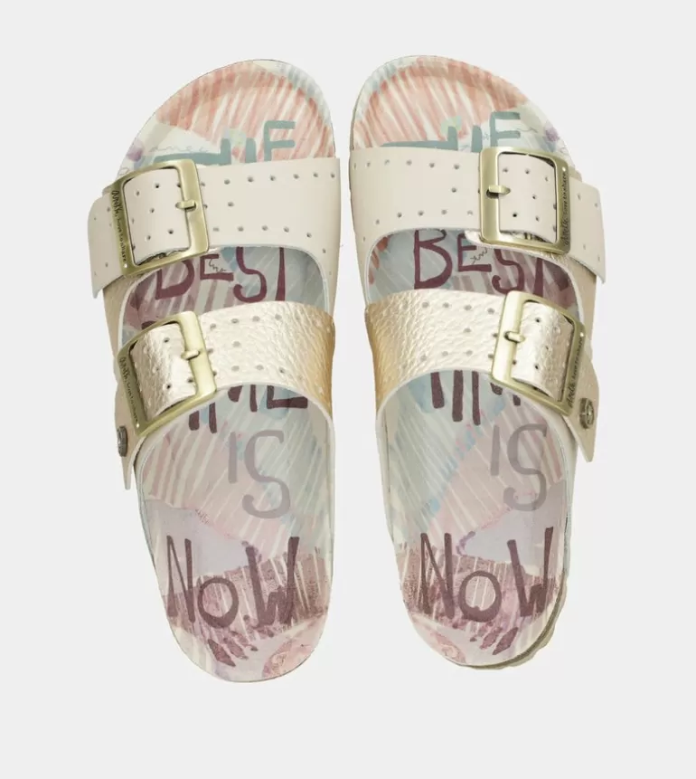 Women'S Gold Bio Sandals | Anekke Best Sale