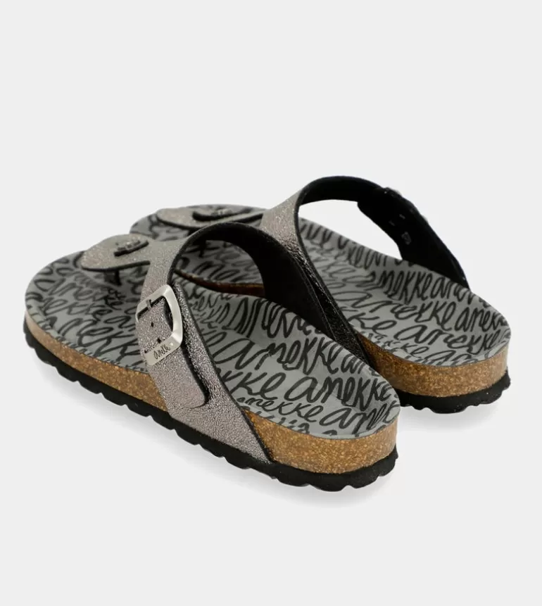 Women'S Silver Bio Sandals | Anekke Online